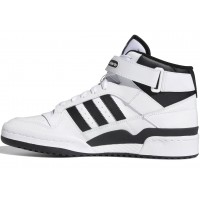 Кроссовки Adidas FORUM 84 High White Black с мехом